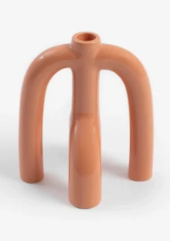 Adele kandelaar H20cm - Oranje