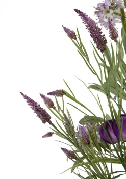 Anemone Spray H75cm kunstbloem - Paars