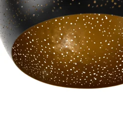 Arjen hanglamp 3*E27 - Zwart/Goud