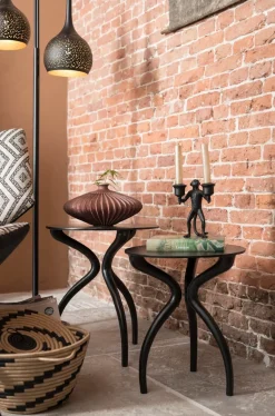 Arjen vloerlamp 2*E27 - Zwart/Goud