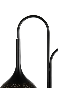 Arjen vloerlamp 2*E27 - Zwart/Goud