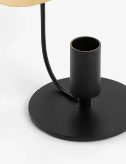 Bea kandelaar H30cm - Zwart/Goud