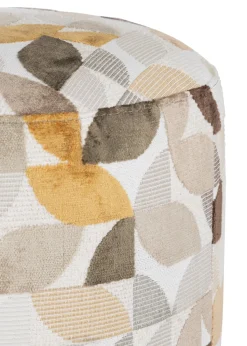 BeautiQ - Elite poef - rond 42 cm - Creme