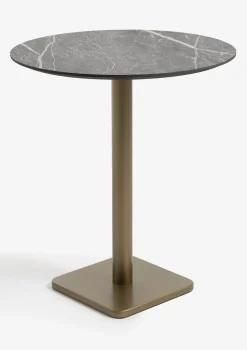 Brest bartafel marble light grey D80cm - Goud
