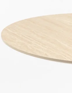 Brest bistrotafel Travertine D80cm - Goud