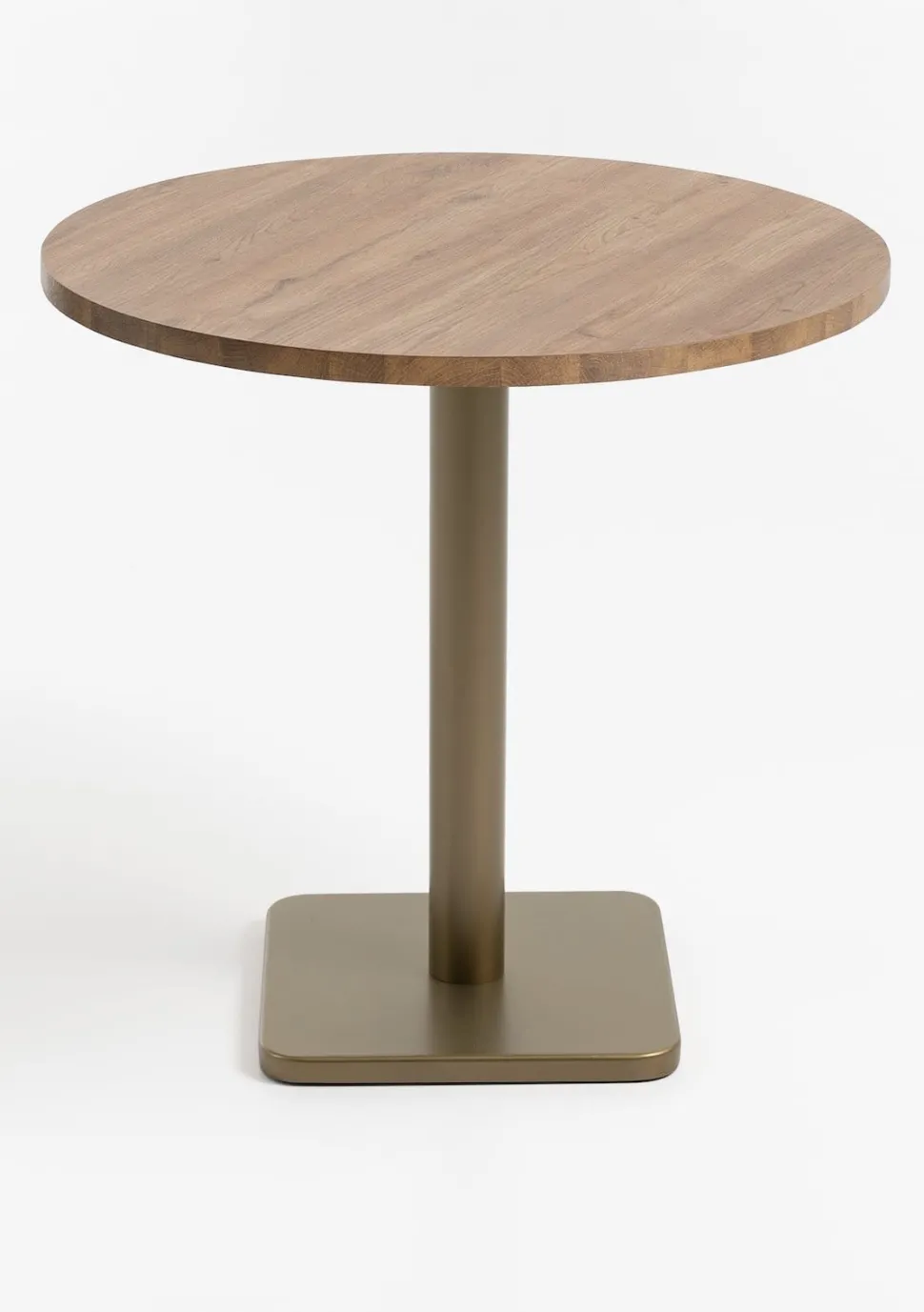 Brest bistrotafel vintage oak D80cm - Goud