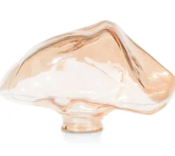 Cali glazen bol L - Bruin