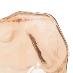 Cali glazen bol L - Bruin