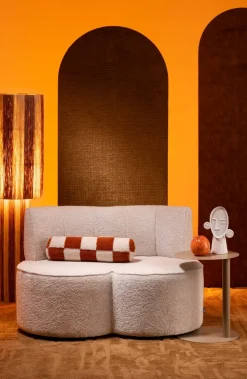 Check bolster kussen 15x50cm - Koper