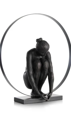 Circle Lady beeld H54cm - Zwart