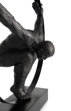 Circle Man beeld H58cm - Zwart