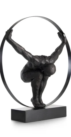 Circle Man beeld H58cm - Zwart