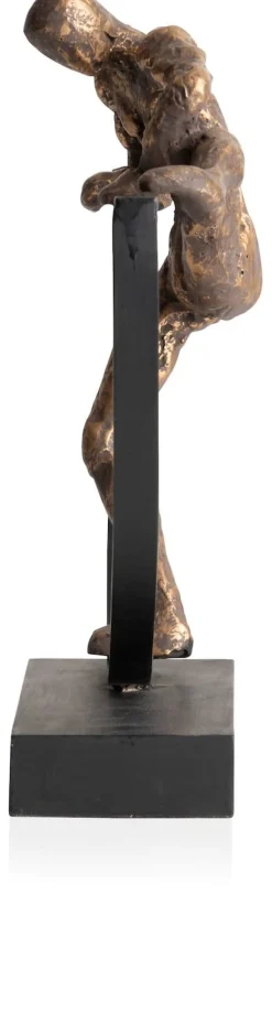 Climbing beeld H33cm - Goud