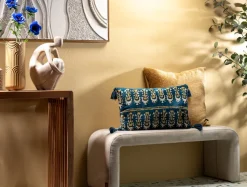 Daisy kussen 40x60cm - Blauw