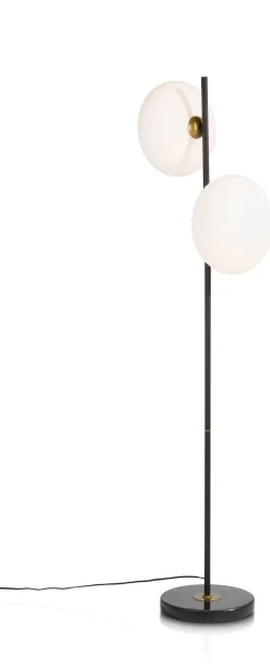 David vloerlamp 2*G9 - Zwart / antraciet