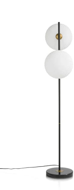 David vloerlamp 2*G9 - Zwart / antraciet