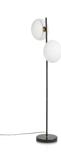 David vloerlamp 2*G9 - Zwart / antraciet