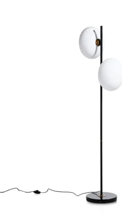 David vloerlamp 2*G9 - Zwart / antraciet