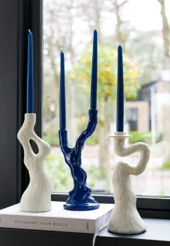 Debra kandelaar H30cm - Cremekleurig