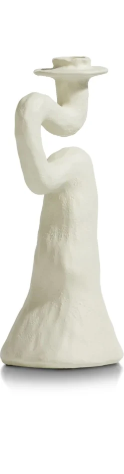 Debra kandelaar H30cm - Cremekleurig