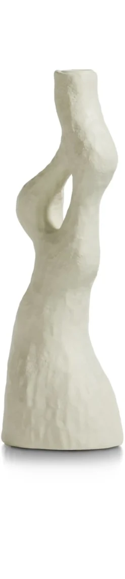 Debra vaas H32cm - Cremekleurig
