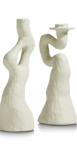 Debra vaas H32cm - Cremekleurig