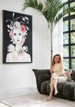 Dior Flower schilderij 120x180cm - Multikleur