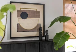 Encounter schilderij 100x100cm - Cremekleurig