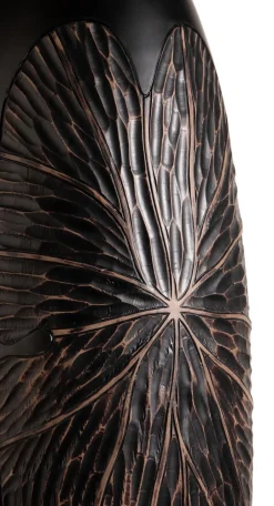 Faye vaas H75cm - Zwart