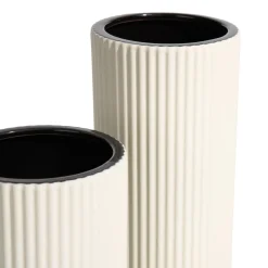 Haley vaas H24cm - Wit