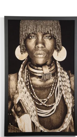 Hamar Woman schilderij 75x125cm - Multikleur