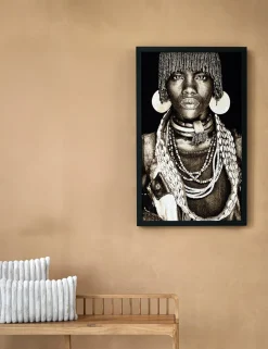 Hamar Woman schilderij 75x125cm - Multikleur