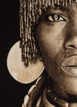 Hamar Woman schilderij 75x125cm - Multikleur