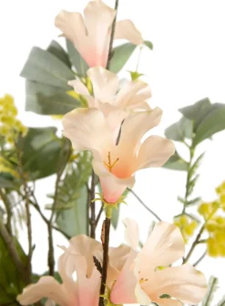 Hibiscus Branch H115cm kunstbloem - Oranje