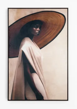 Holly schilderij 90x140cm - Bruin