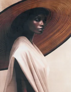 Holly schilderij 90x140cm - Bruin