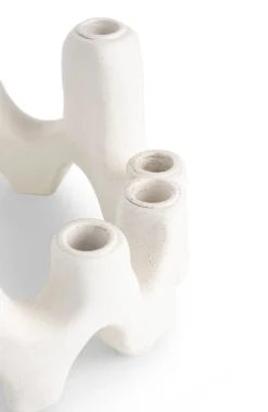 Jet kandelaar H14,5cm - Wit