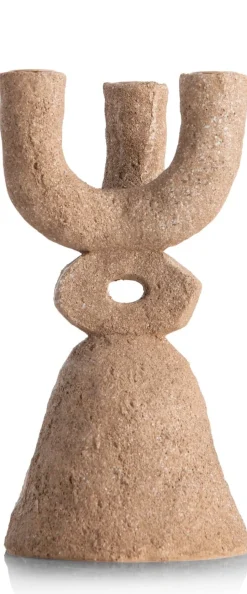 June kandelaar H27cm - Bruin