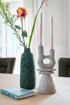 June kandelaar H32cm - Cremekleurig