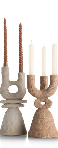 June kandelaar H32cm - Cremekleurig