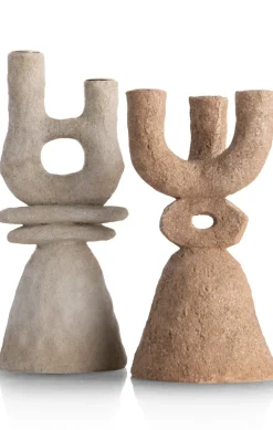 June kandelaar H32cm - Cremekleurig