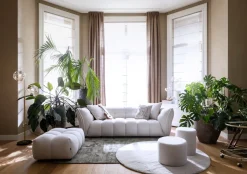 Kay poef H35cm - Cremekleurig