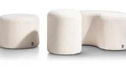 Kay poef H35cm - Cremekleurig