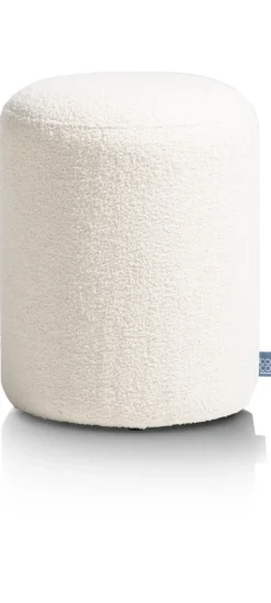 Kelly poef H45cm - Cremekleurig