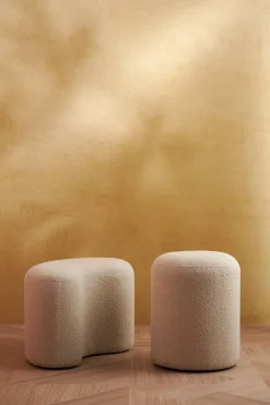 Kelly poef H45cm - Cremekleurig