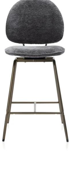 Kjel barstoel - champagne frame - Antraciet