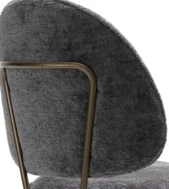 Kjel barstoel - champagne frame - Antraciet