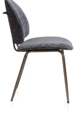 Kjel eetkamerstoel - champagne frame - Antraciet