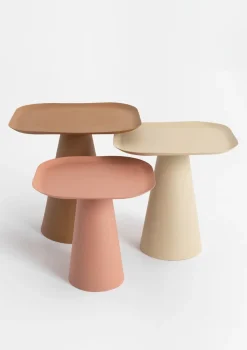 Leah bijzettafel H46cm - Cremekleurig