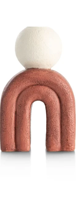 Lot kandelaar H15,5cm - bruin